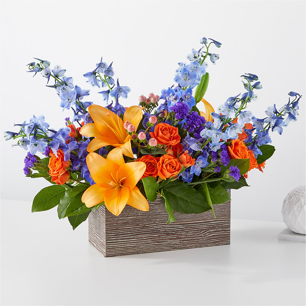 Radiant Citrus Box Bouquet – MARGARITA'S FLOWERS LLC, Pembroke Pines FL