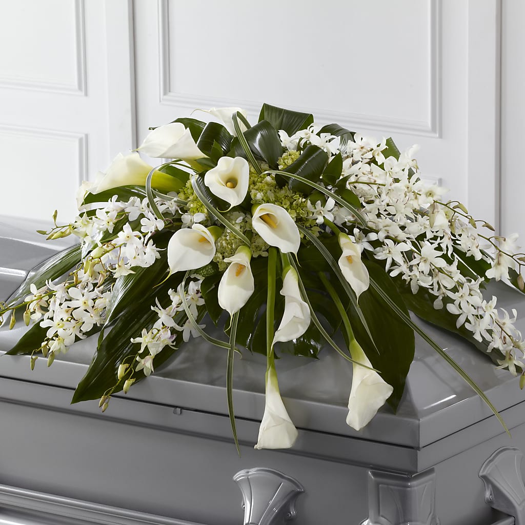 Angel Wings Casket Spray – MARGARITA'S FLOWERS LLC, Pembroke Pines FL