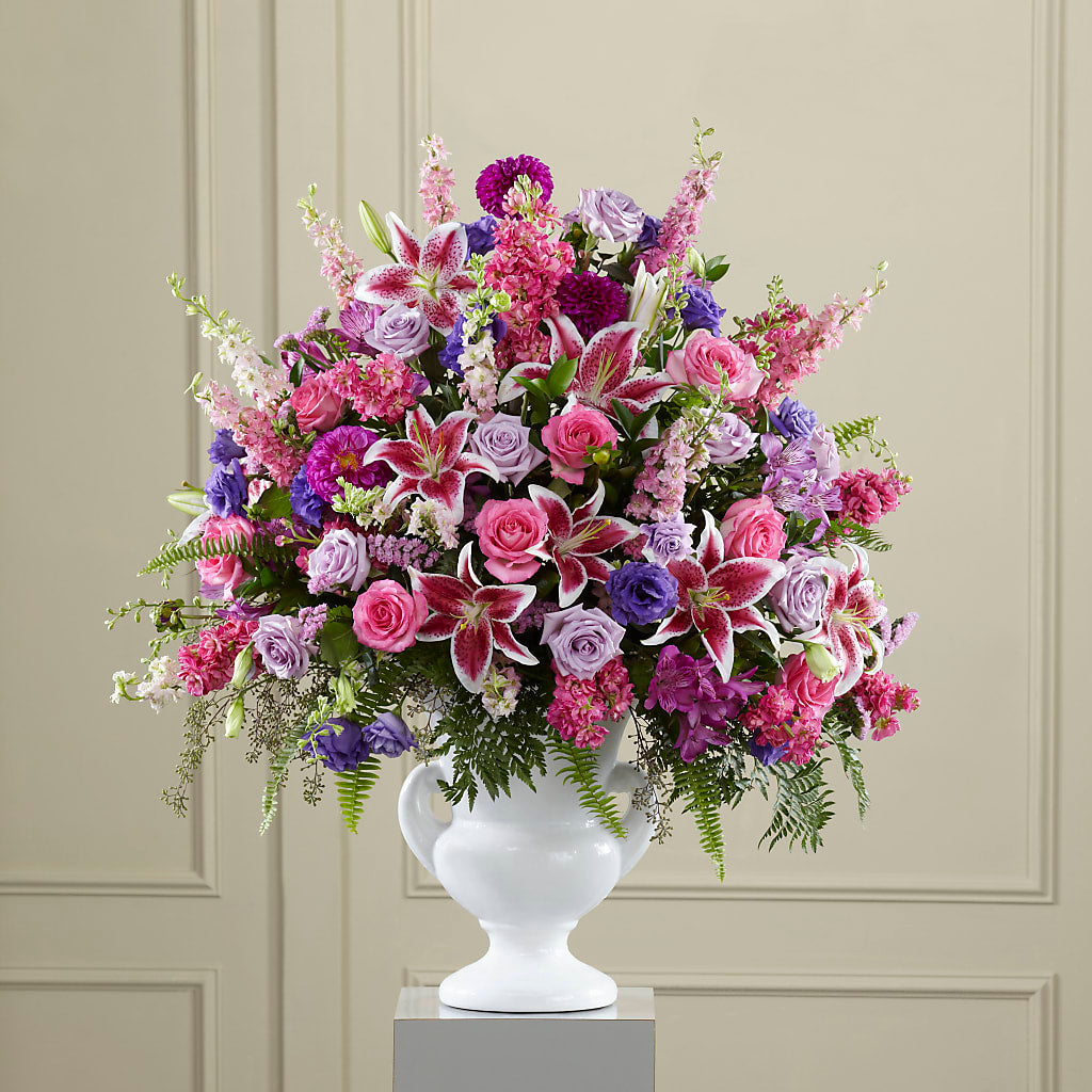 Peaceful Tribute Arrangement – MARGARITA'S FLOWERS LLC, Pembroke Pines FL
