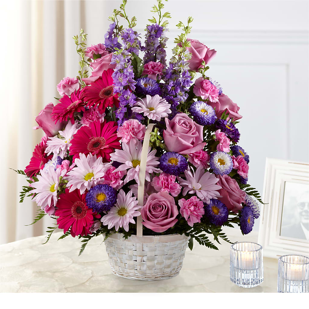 Pastel Peace Basket – MARGARITA'S FLOWERS LLC, Pembroke Pines FL