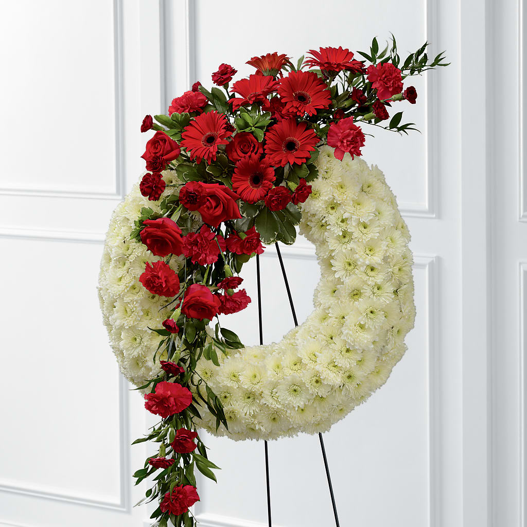Graceful Tribute Wreath – MARGARITA'S FLOWERS LLC, Pembroke Pines FL
