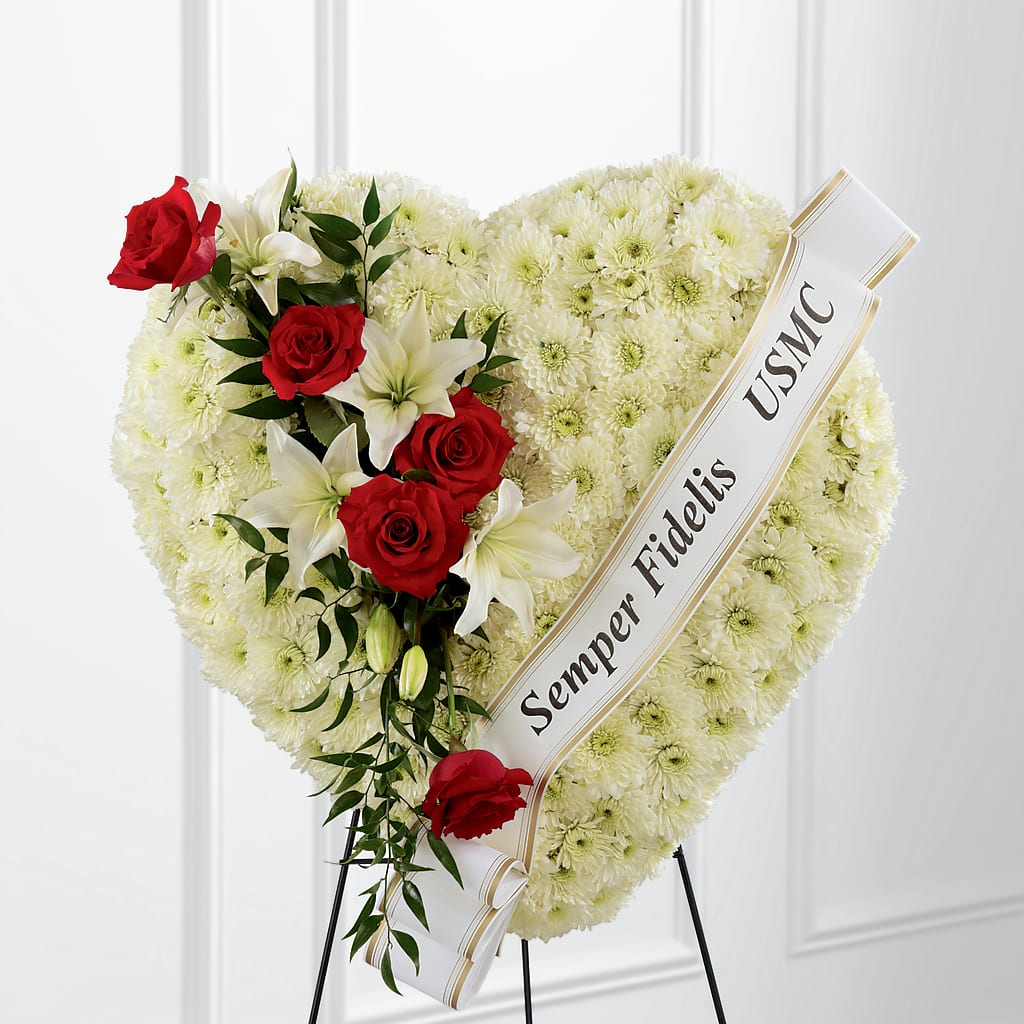 Heartfelt Hero Standing Heart – MARGARITA'S FLOWERS LLC, Pembroke Pines FL