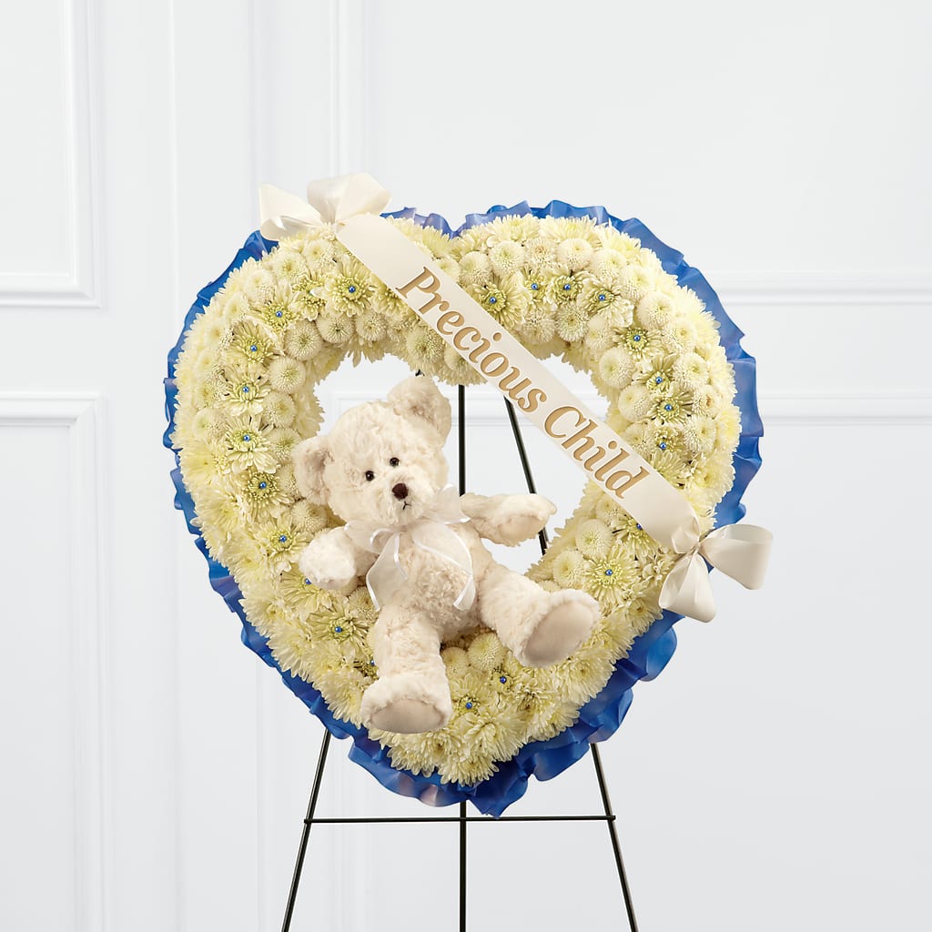 Precious Child Standing Heart – MARGARITA'S FLOWERS LLC, Pembroke Pines FL