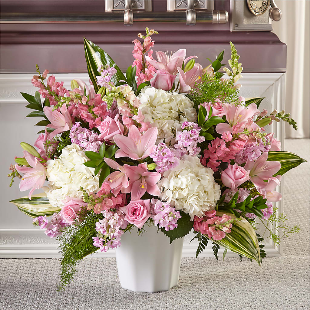 Simply Serene Floor Basket – MARGARITA'S FLOWERS LLC, Pembroke Pines FL