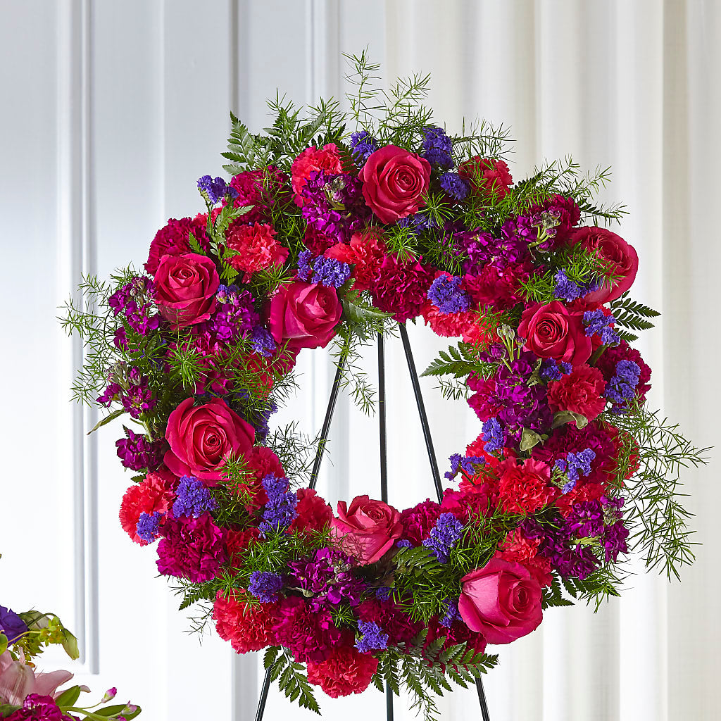Calming Colors Wreath – MARGARITA'S FLOWERS LLC, Pembroke Pines FL