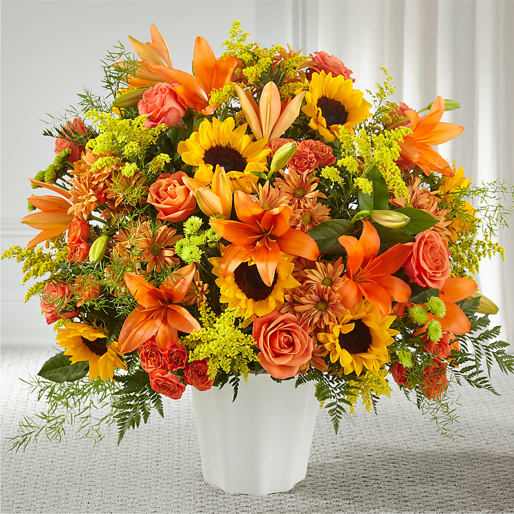 Harvest Thoughts Floor Basket – MARGARITA'S FLOWERS LLC, Pembroke Pines FL