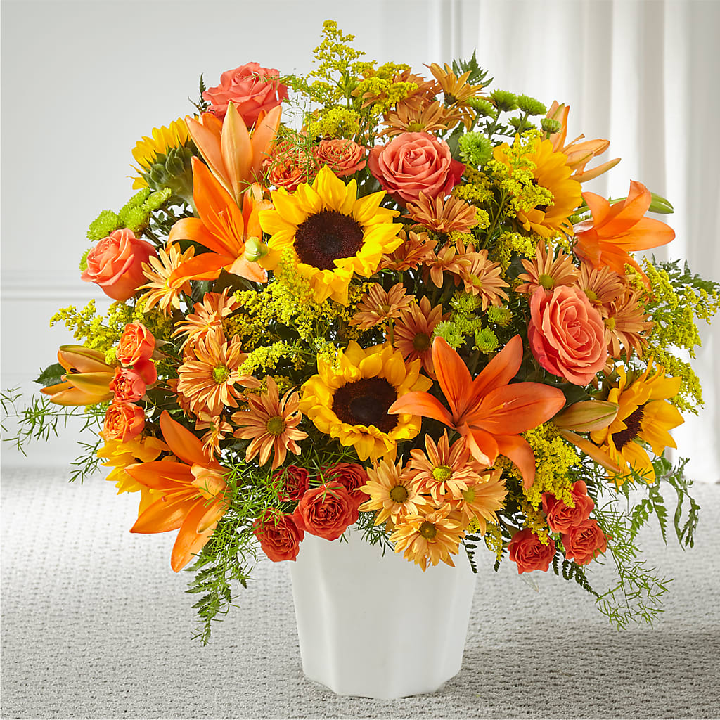 Harvest Thoughts Floor Basket – MARGARITA'S FLOWERS LLC, Pembroke Pines FL