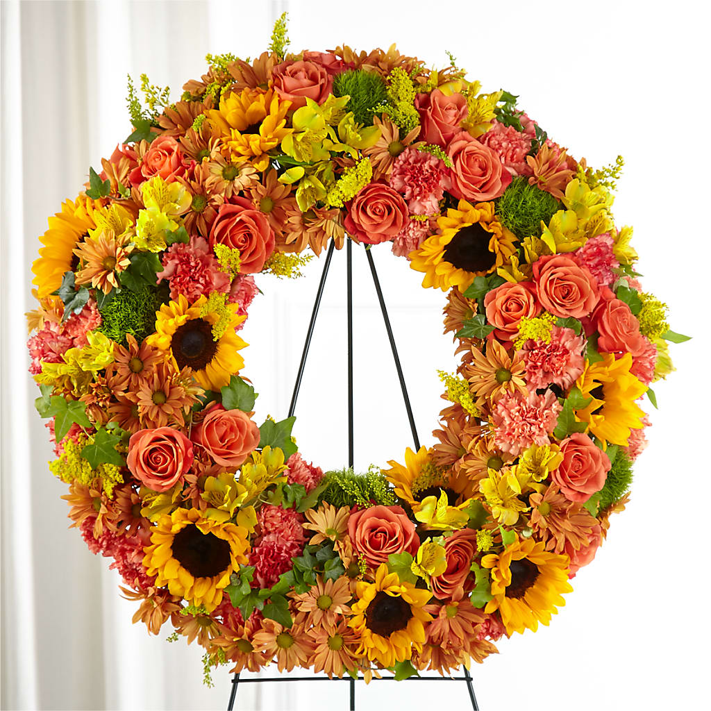 Autumnal Memories Wreath (Standard) – MARGARITA'S FLOWERS LLC, Pembroke Pines FL