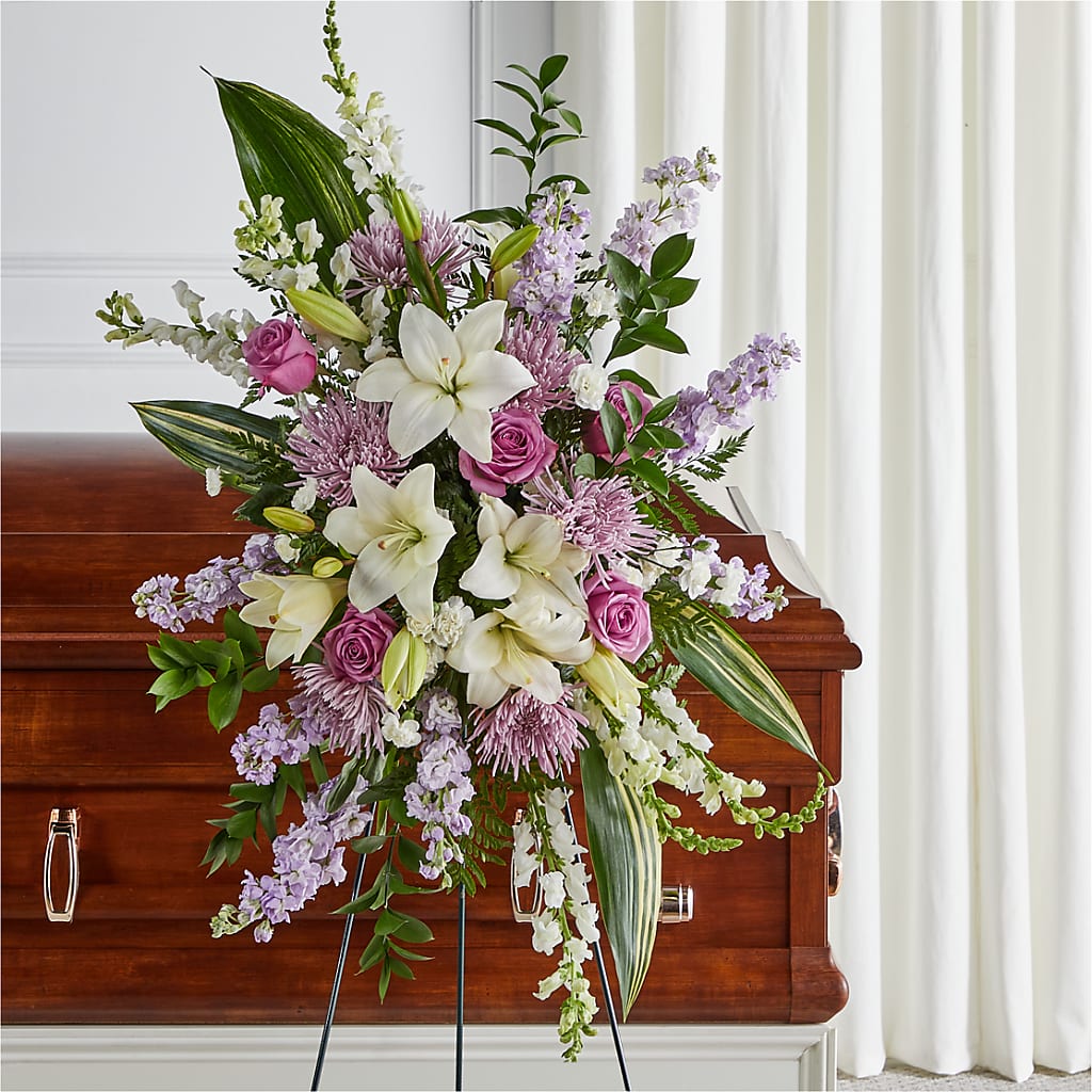 Grateful Hearts Standing Spray – MARGARITA'S FLOWERS LLC, Pembroke Pines FL