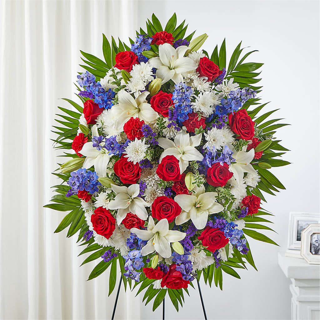 Cherished Service Standing Spray – MARGARITA'S FLOWERS LLC, Pembroke Pines FL