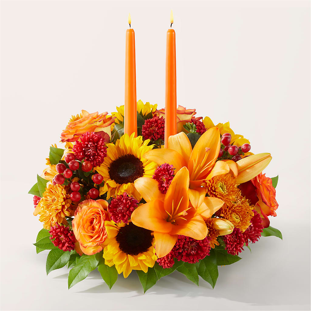 Grateful Centerpiece – MARGARITA'S FLOWERS LLC, Pembroke Pines FL