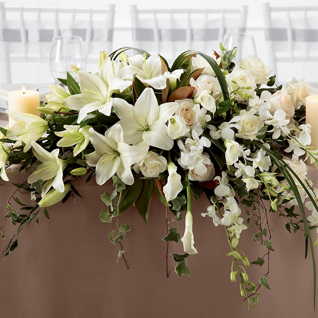 White Linen Arrangement – MARGARITA'S FLOWERS LLC, Pembroke Pines FL