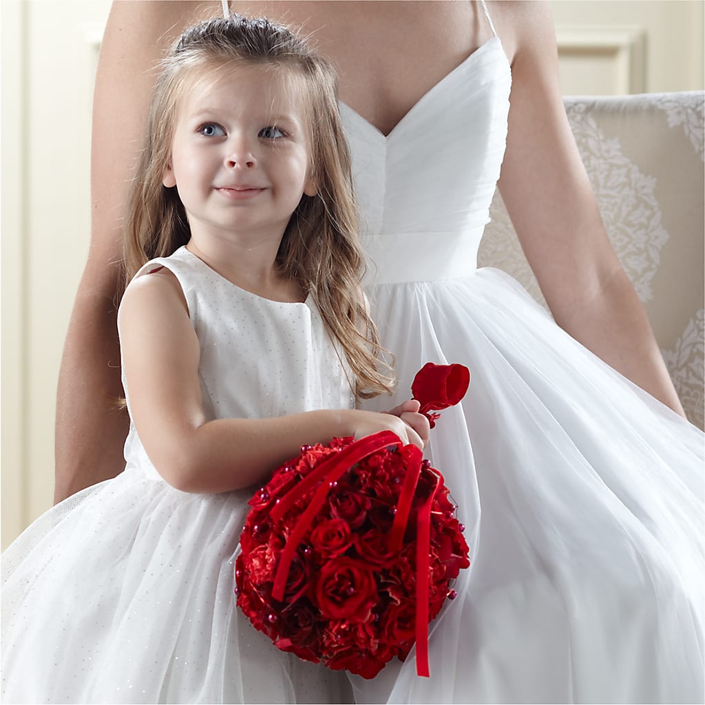 Pure at Heart Flower Girl Arrangement – MARGARITA'S FLOWERS LLC, Pembroke Pines FL