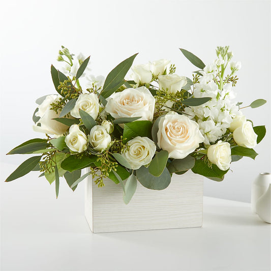 Fresh Linen Box Bouquet – MARGARITA'S FLOWERS LLC, Pembroke Pines FL