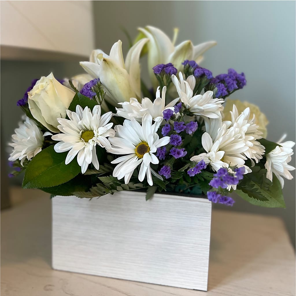 Beyond Blue Box Bouquet – MARGARITA'S FLOWERS LLC, Pembroke Pines FL