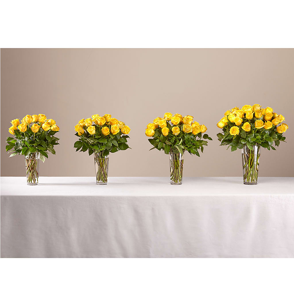 Long Stem Yellow Rose Bouquet – MARGARITA'S FLOWERS LLC, Pembroke Pines FL