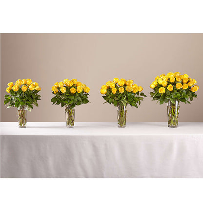 Long Stem Yellow Rose Bouquet – MARGARITA'S FLOWERS LLC, Pembroke Pines FL