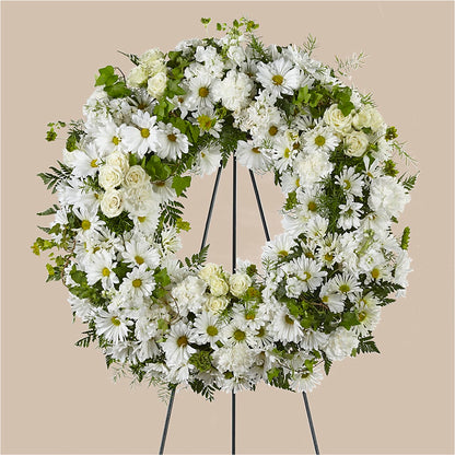 Faithful Wishes Wreath – MARGARITA'S FLOWERS LLC, Pembroke Pines FL