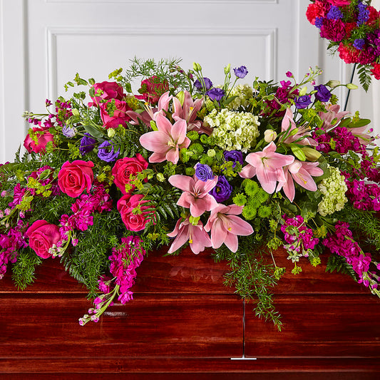 Radiant Tribute Casket Spray – MARGARITA'S FLOWERS LLC, Pembroke Pines FL