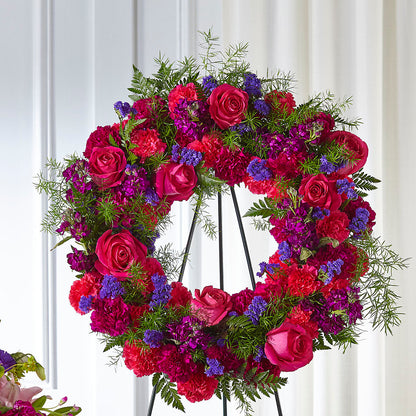 Calming Colors Wreath – MARGARITA'S FLOWERS LLC, Pembroke Pines FL