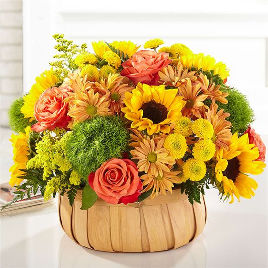 Harvest Sunflower Basket – MARGARITA'S FLOWERS LLC, Pembroke Pines FL