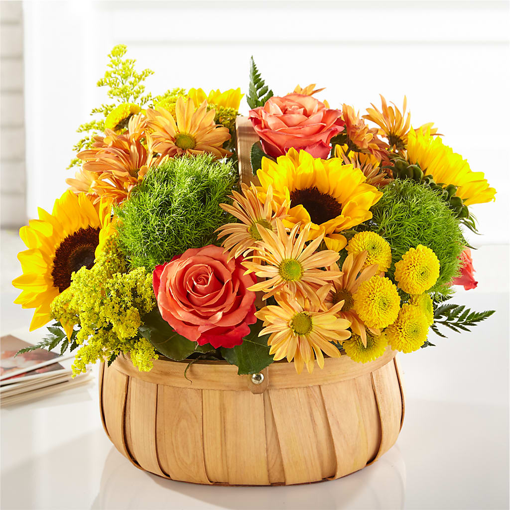 Harvest Sunflower Basket – MARGARITA'S FLOWERS LLC, Pembroke Pines FL