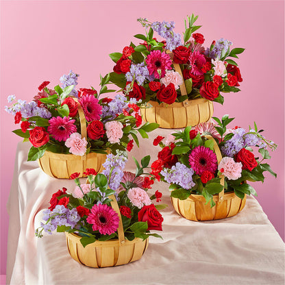 Pink Picnic Basket – MARGARITA'S FLOWERS LLC, Pembroke Pines FL