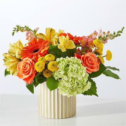 Autumn Sunshine Bouquet with Ivory Vase – MARGARITA'S FLOWERS LLC, Pembroke Pines FL