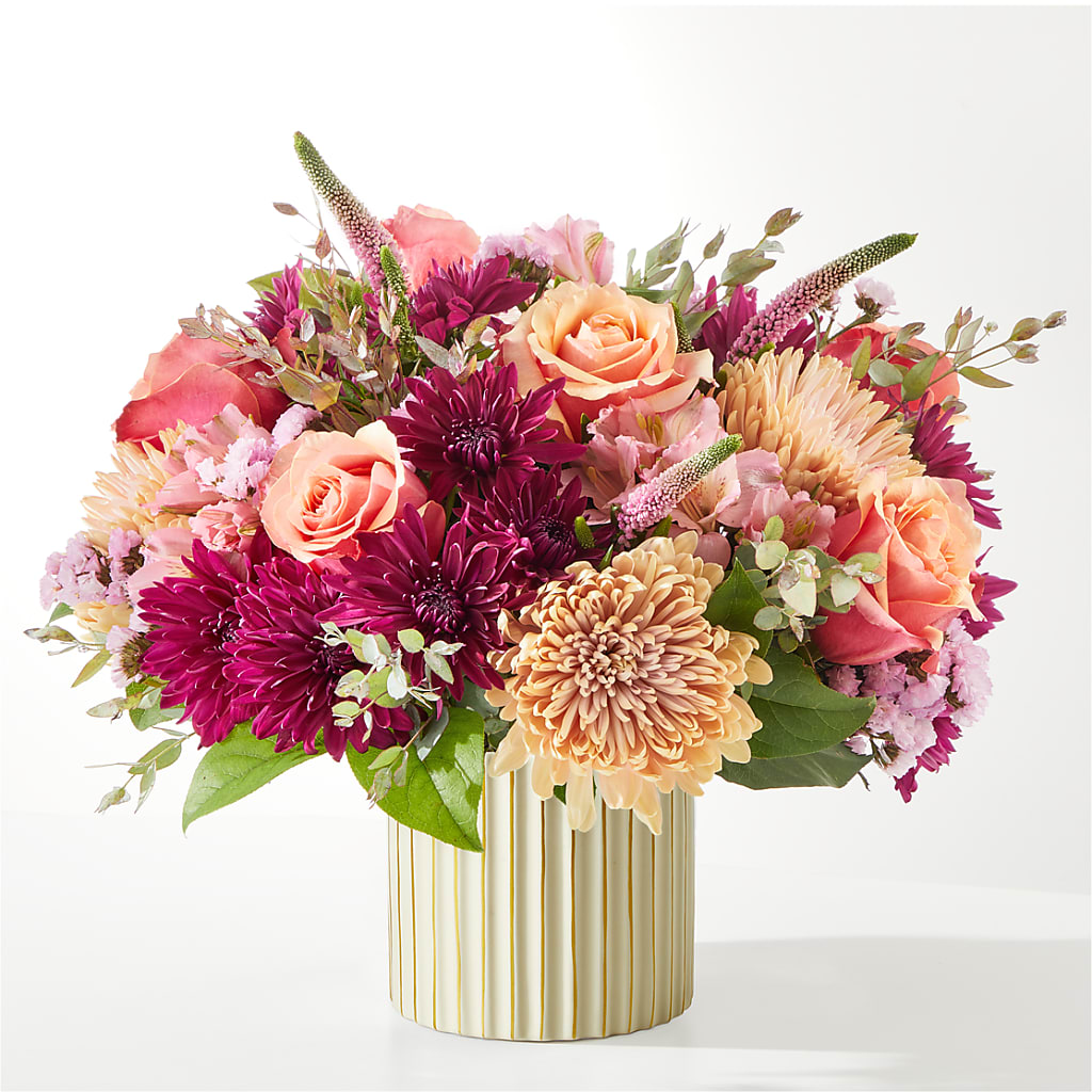 Berry Cobbler Bouquet with Ivory Vase – MARGARITA'S FLOWERS LLC, Pembroke Pines FL