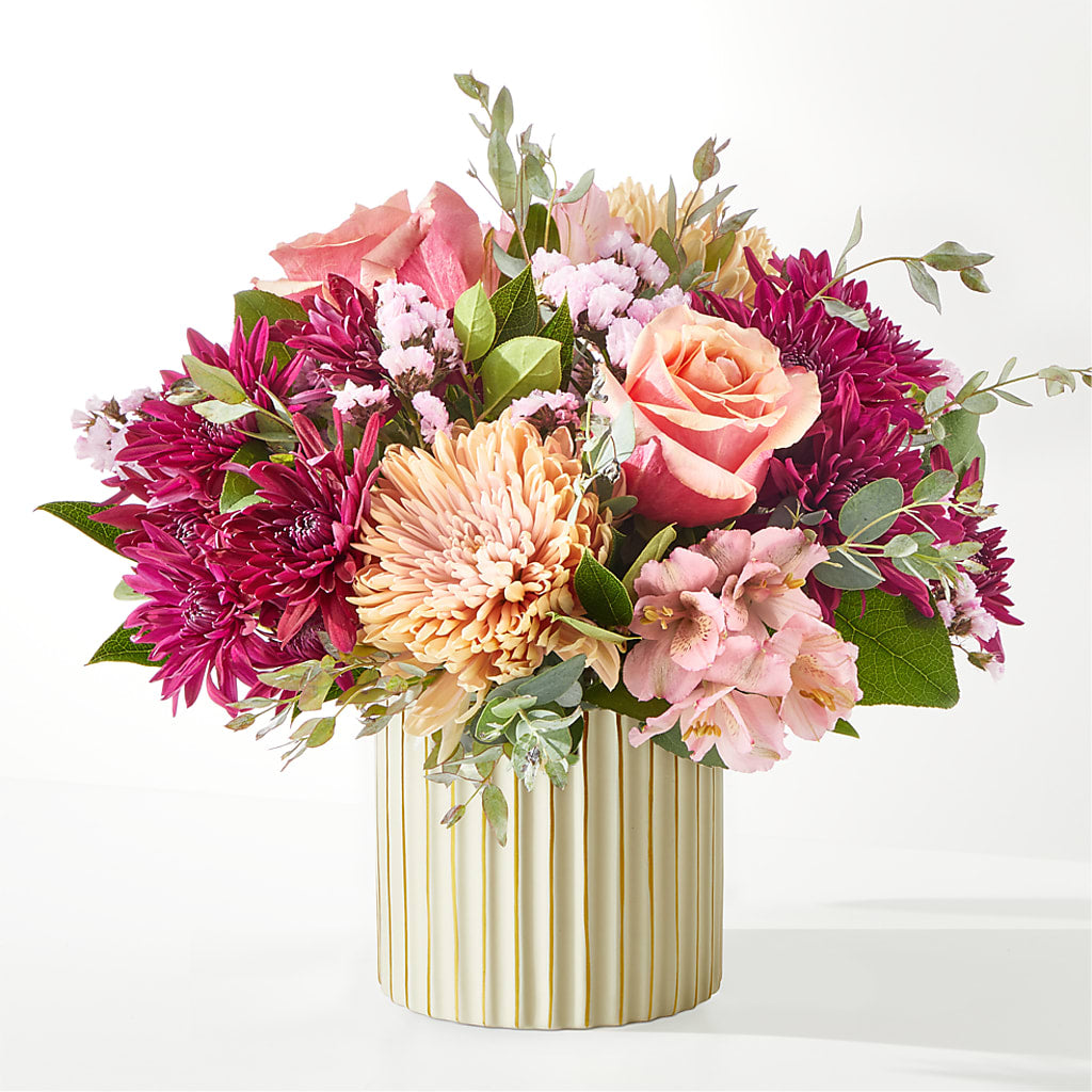 Berry Cobbler Bouquet with Ivory Vase – MARGARITA'S FLOWERS LLC, Pembroke Pines FL