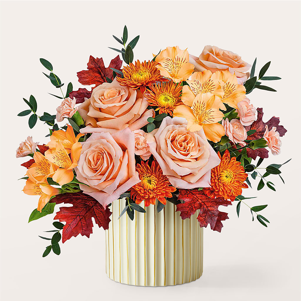 Spiced Latte Bouquet with Ivory Vase – MARGARITA'S FLOWERS LLC, Pembroke Pines FL
