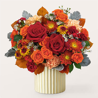 Merlot Bouquet with Ivory Vase – MARGARITA'S FLOWERS LLC, Pembroke Pines FL
