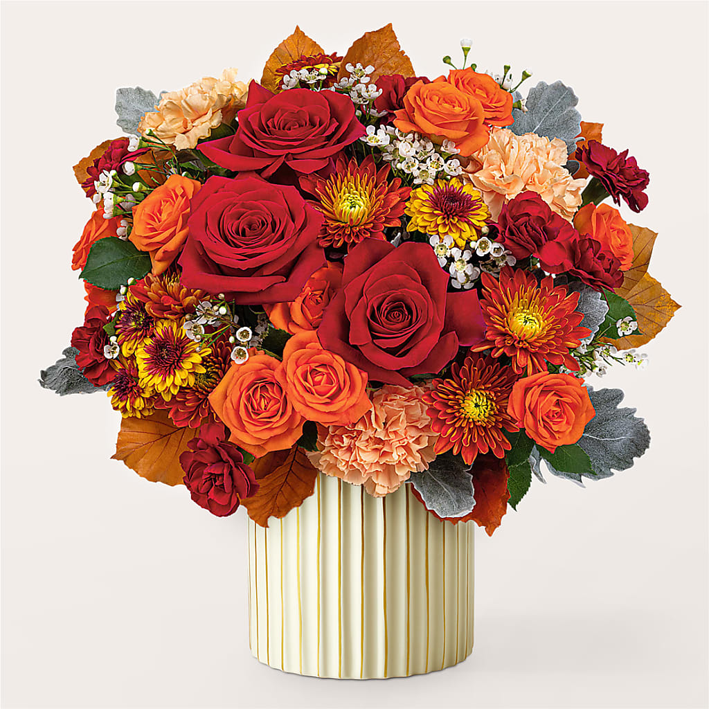 Merlot Bouquet with Ivory Vase – MARGARITA'S FLOWERS LLC, Pembroke Pines FL