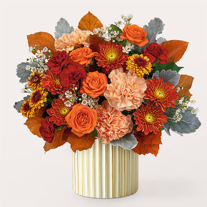 Merlot Bouquet with Ivory Vase – MARGARITA'S FLOWERS LLC, Pembroke Pines FL