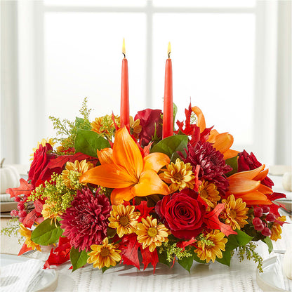 Autumn's Embrace Centerpiece – MARGARITA'S FLOWERS LLC, Pembroke Pines FL