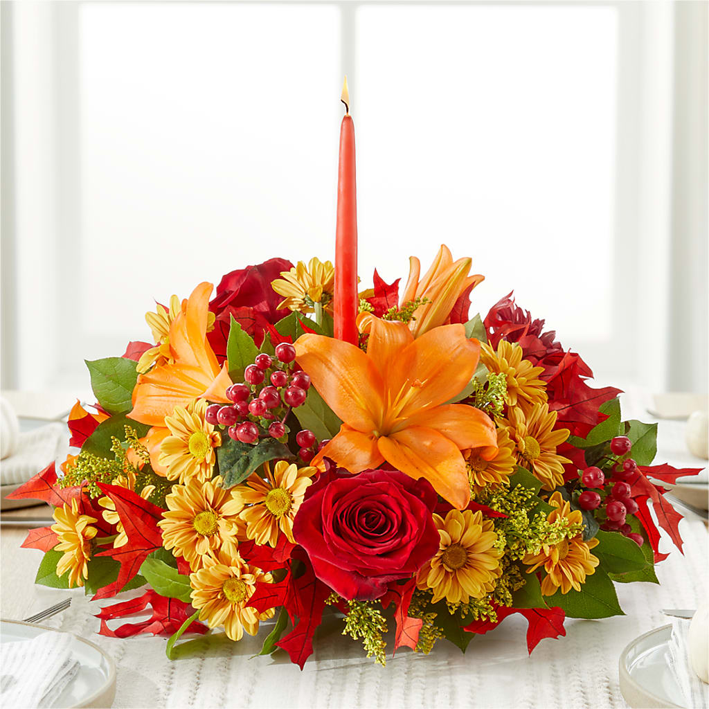 Autumn's Embrace Centerpiece – MARGARITA'S FLOWERS LLC, Pembroke Pines FL