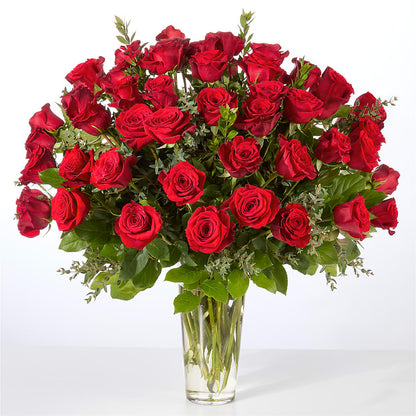 Forever Yours Fifty Stem Red Rose Bouquet – MARGARITA'S FLOWERS LLC, Pembroke Pines FL